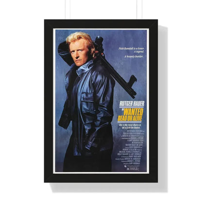 WANTED DEAD OR ALIVE 1986 - Framed Movie Poster 16″ x 24″ Black - The Sticker Space