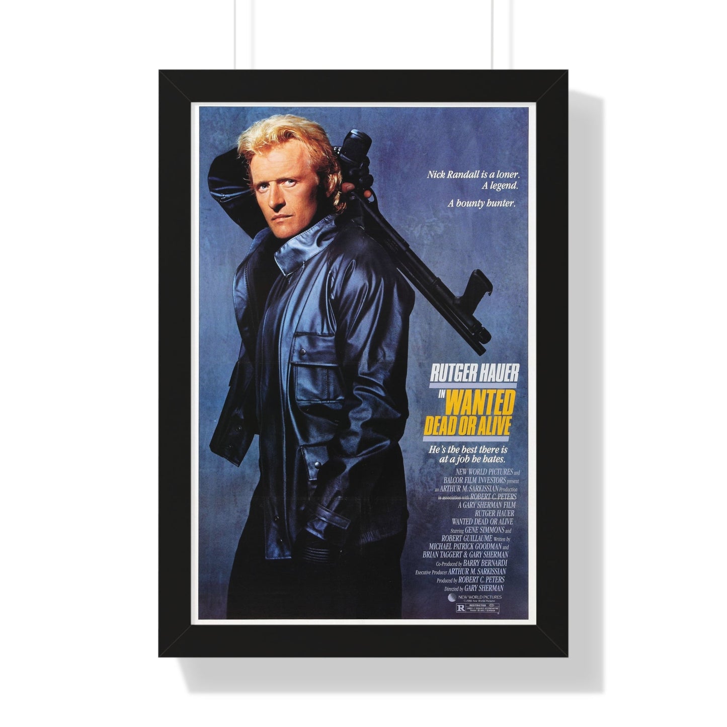 WANTED DEAD OR ALIVE 1986 - Framed Movie Poster-16″ x 24″-The Sticker Space