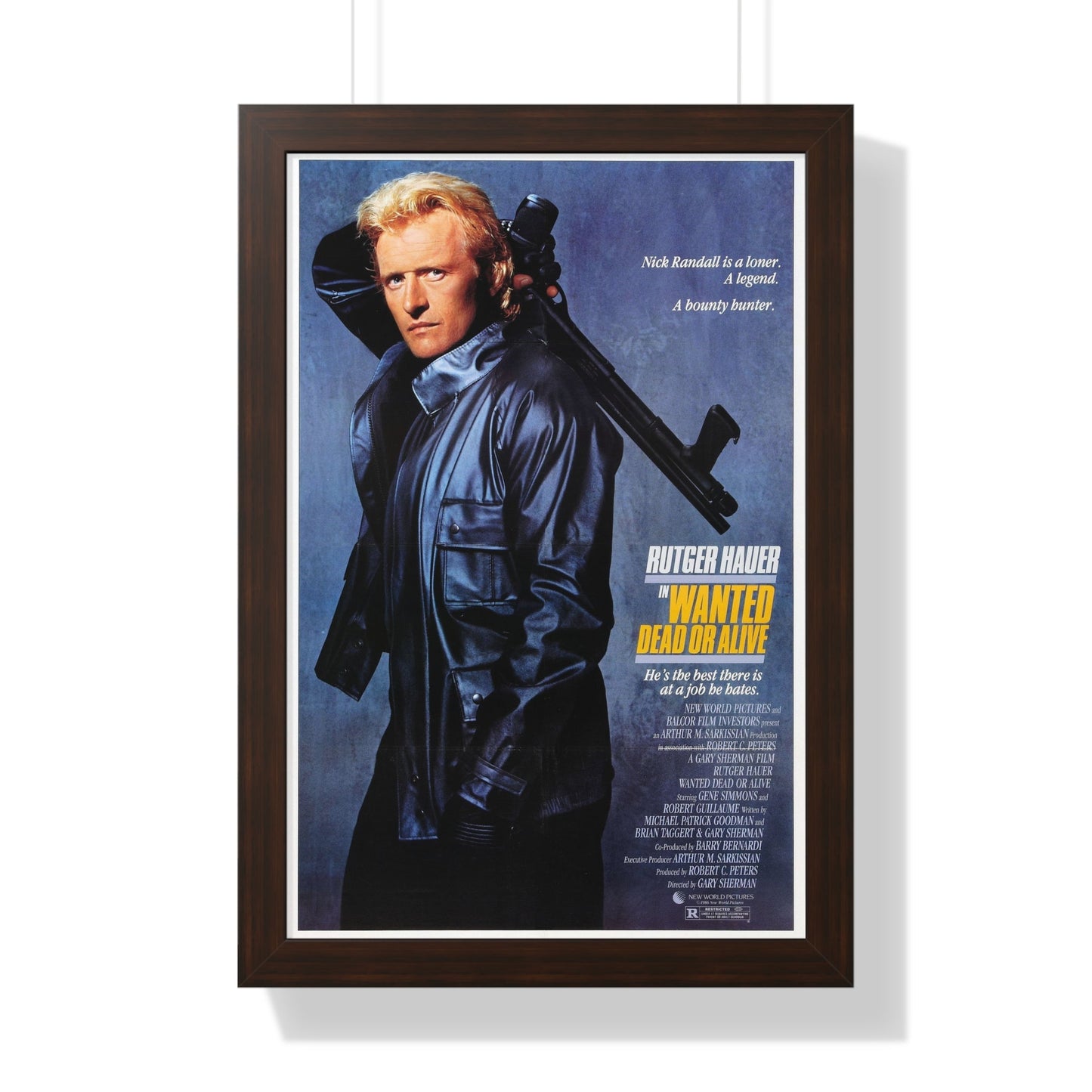 WANTED DEAD OR ALIVE 1986 - Framed Movie Poster-16″ x 24″-The Sticker Space