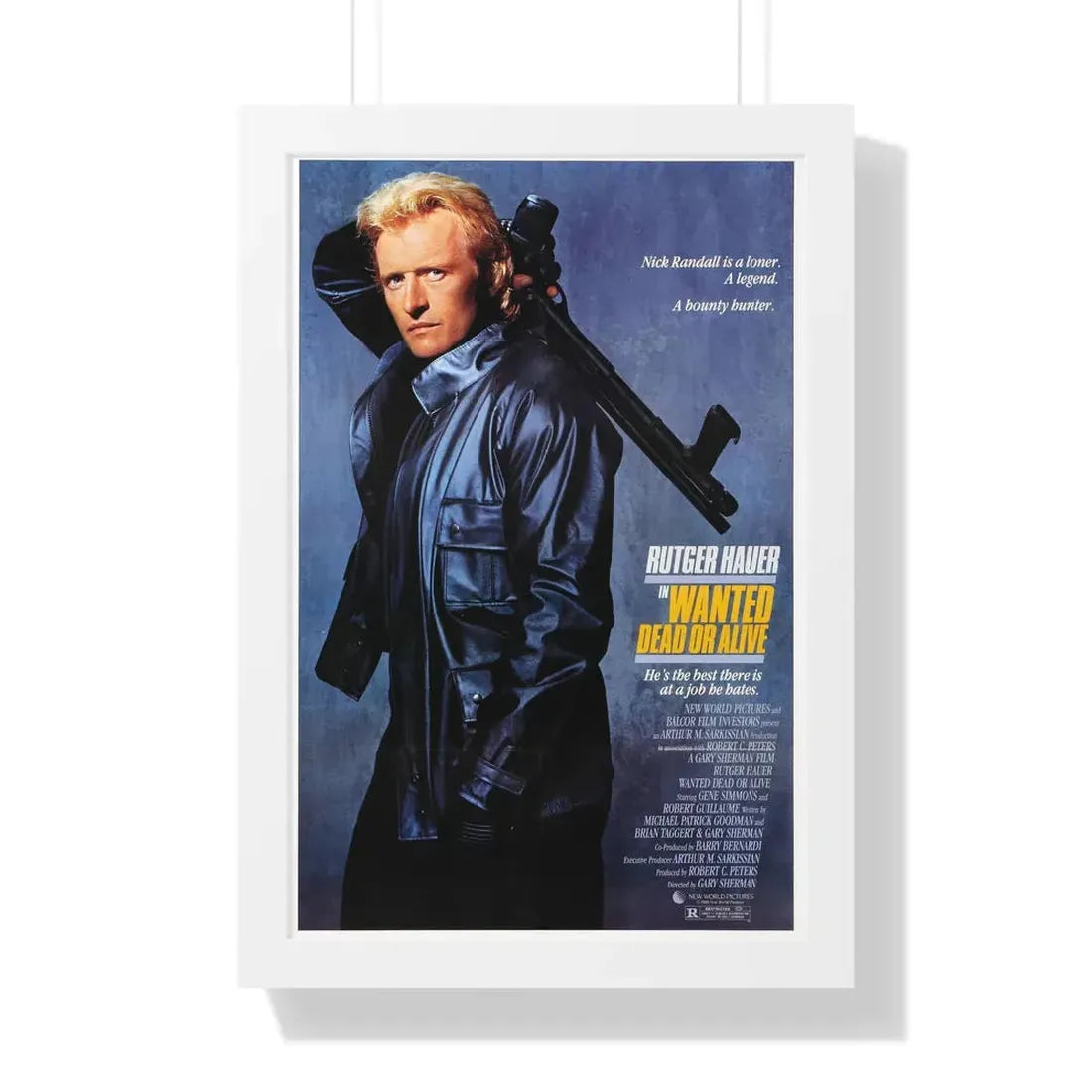 WANTED DEAD OR ALIVE 1986 - Framed Movie Poster 16″ x 24″ White - The Sticker Space