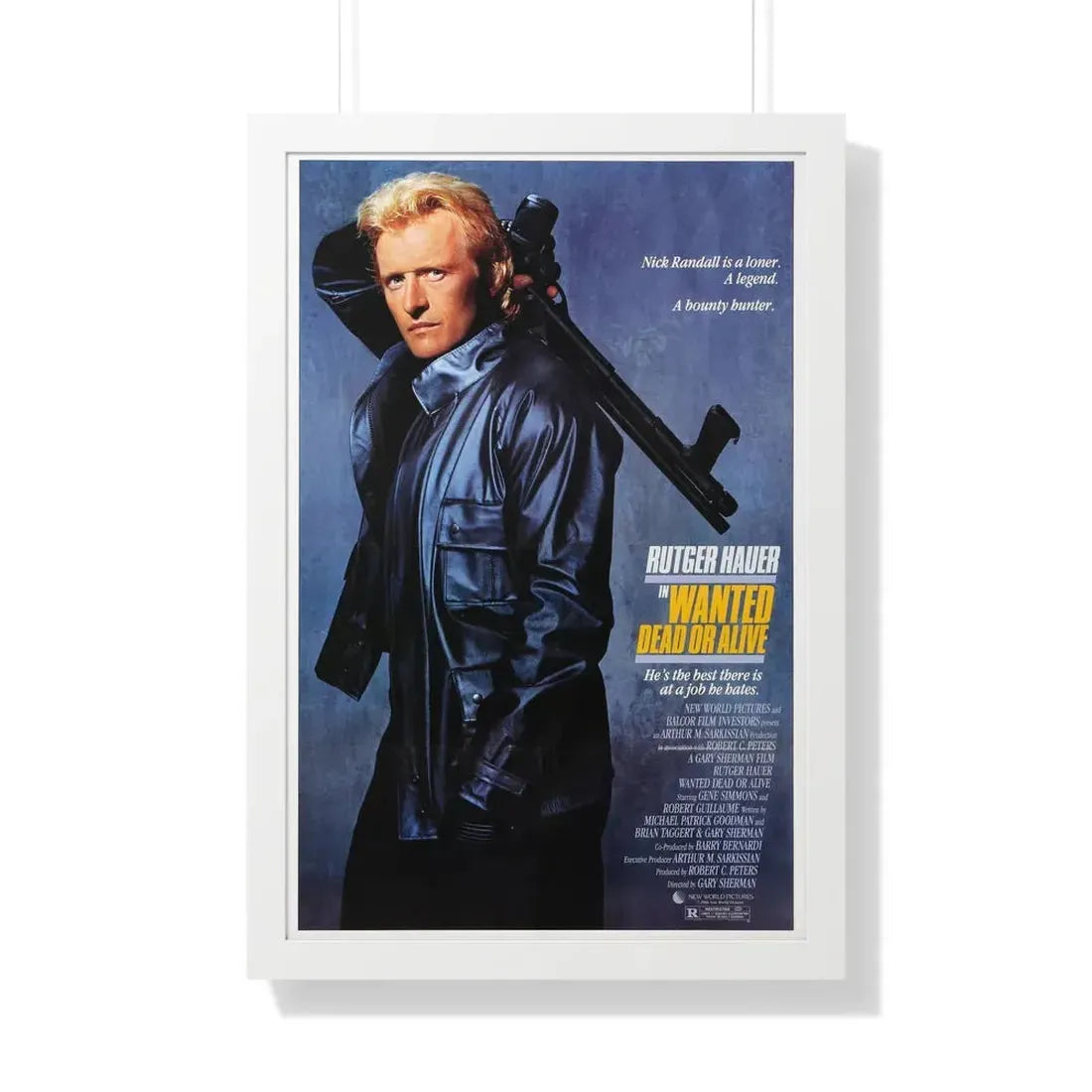 WANTED DEAD OR ALIVE 1986 - Framed Movie Poster 20" x 30" White - The Sticker Space