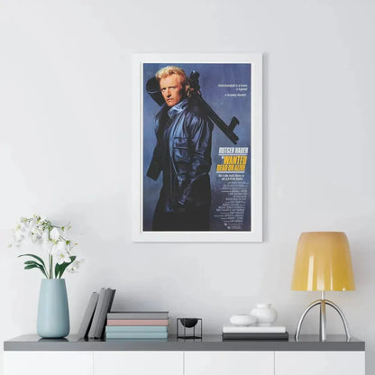 WANTED DEAD OR ALIVE 1986 - Framed Movie Poster - The Sticker Space