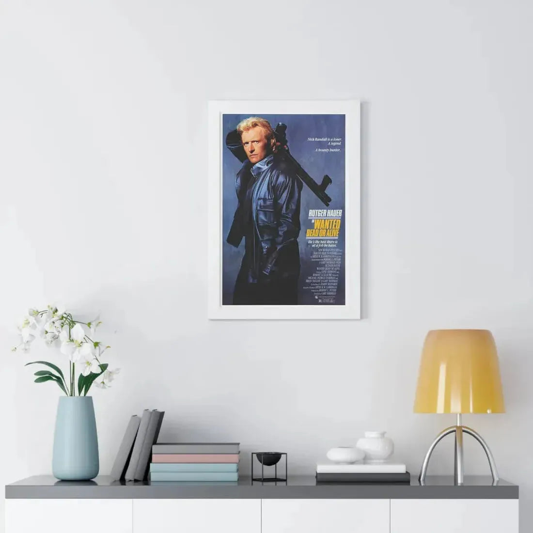 WANTED DEAD OR ALIVE 1986 - Framed Movie Poster - The Sticker Space