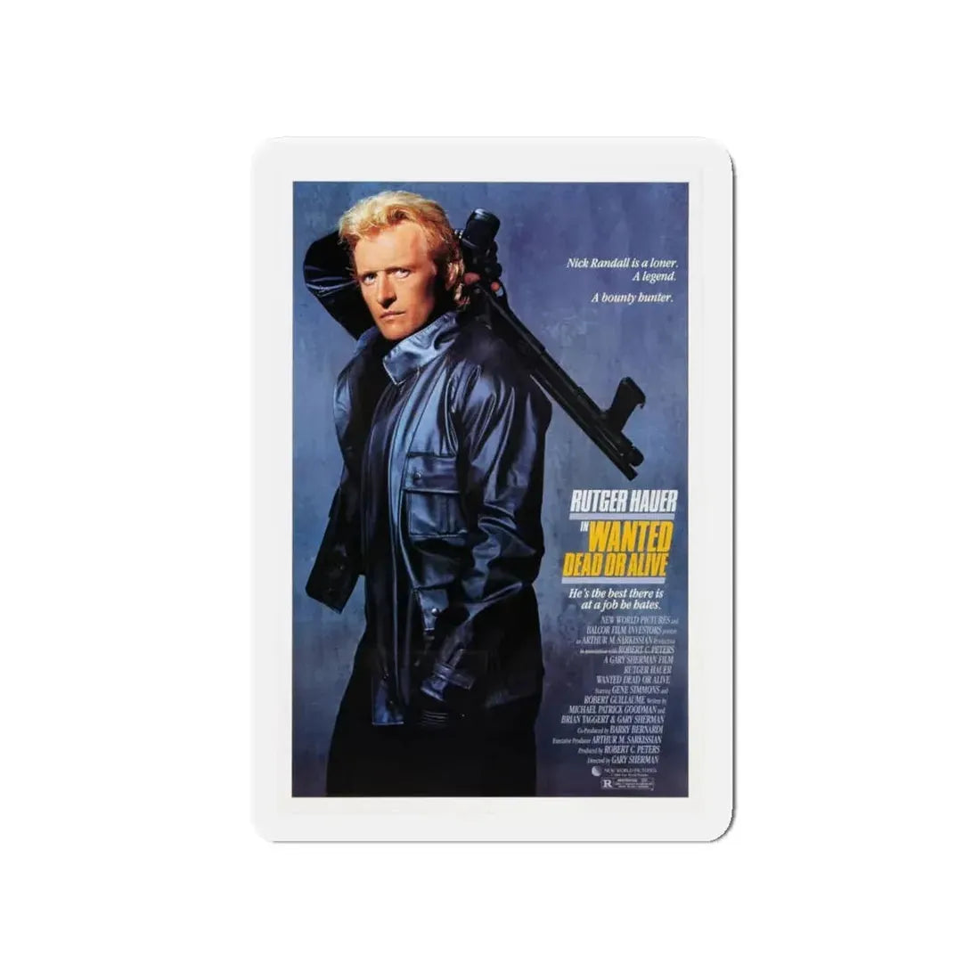 WANTED DEAD OR ALIVE 1986 Movie Poster - Refrigerator Magnet 4 Inch Die-Cut - The Sticker Space