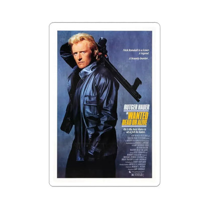WANTED DEAD OR ALIVE 1986 Movie Poster - STICKER Vinyl Kiss-Cut Decal 3 Inch White - The Sticker Space
