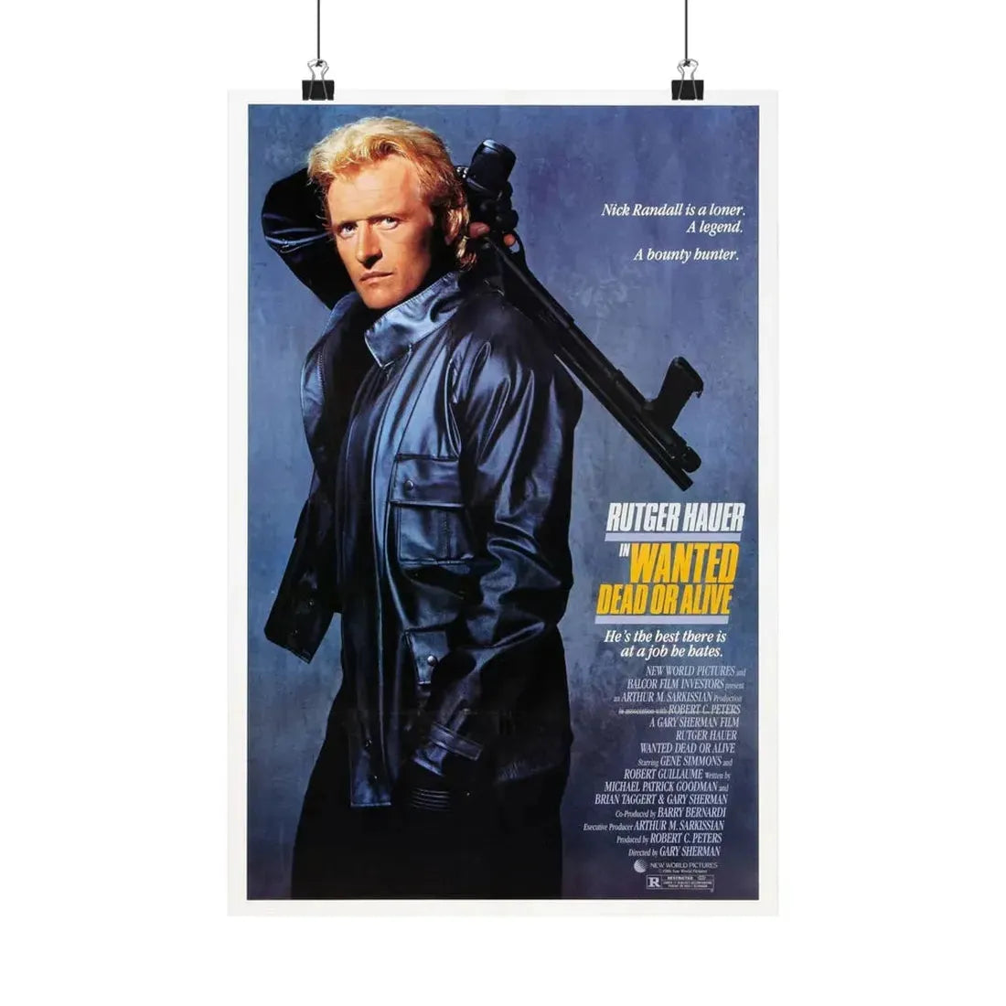 WANTED DEAD OR ALIVE 1986 - Paper Movie Poster 12″ x 18″ Matte - The Sticker Space