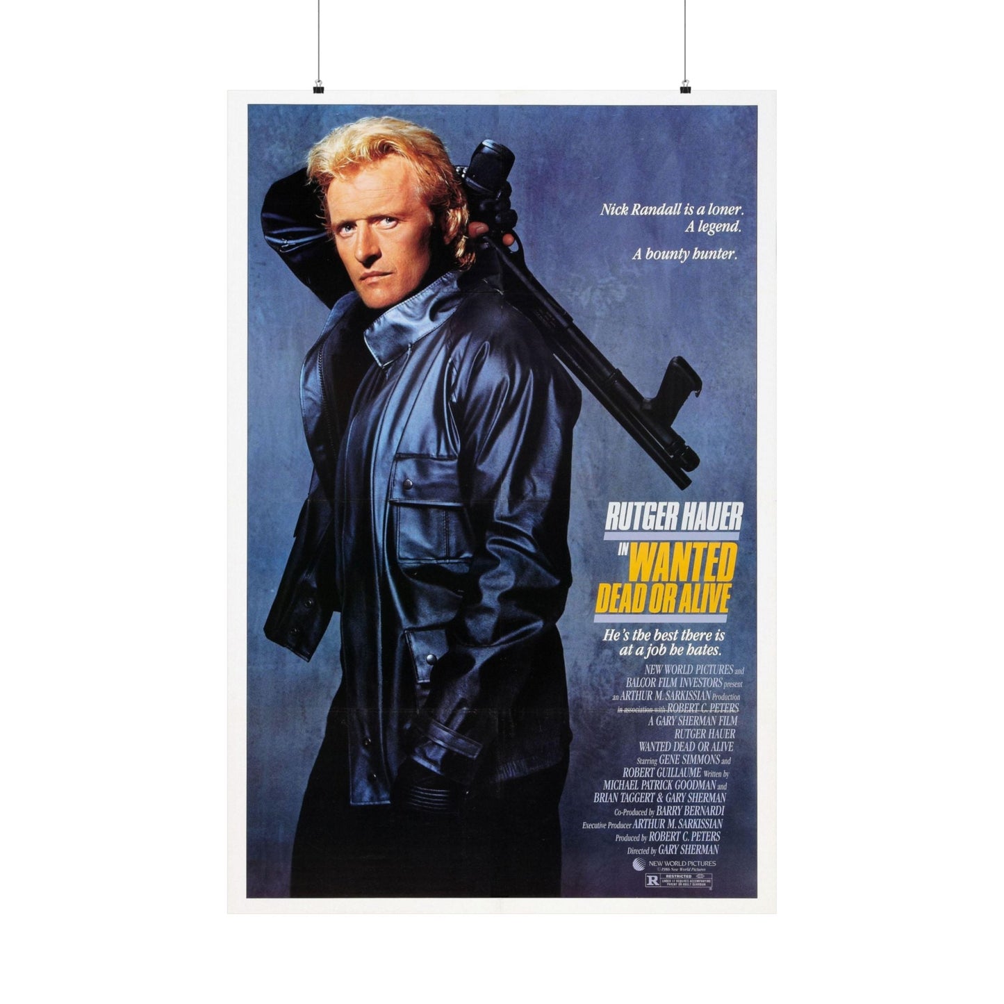 WANTED DEAD OR ALIVE 1986 - Paper Movie Poster-36" x 54"-The Sticker Space