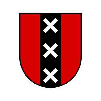 Wapen Amsterdam (Netherlands) (Coat of Arms) STICKER Vinyl Kiss-Cut Decal 2 Inch White - The Sticker Space