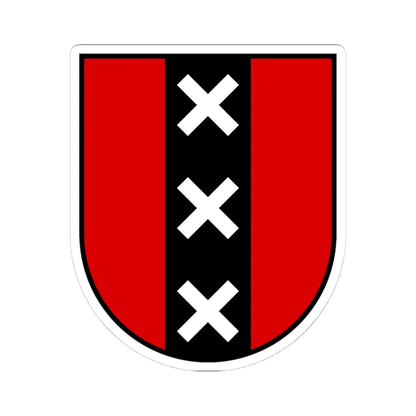Wapen Amsterdam (Netherlands) (Coat of Arms) STICKER Vinyl Kiss-Cut Decal 4 Inch White - The Sticker Space