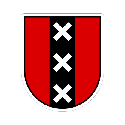 Wapen Amsterdam (Netherlands) (Coat of Arms) STICKER Vinyl Kiss-Cut Decal 6 Inch White - The Sticker Space