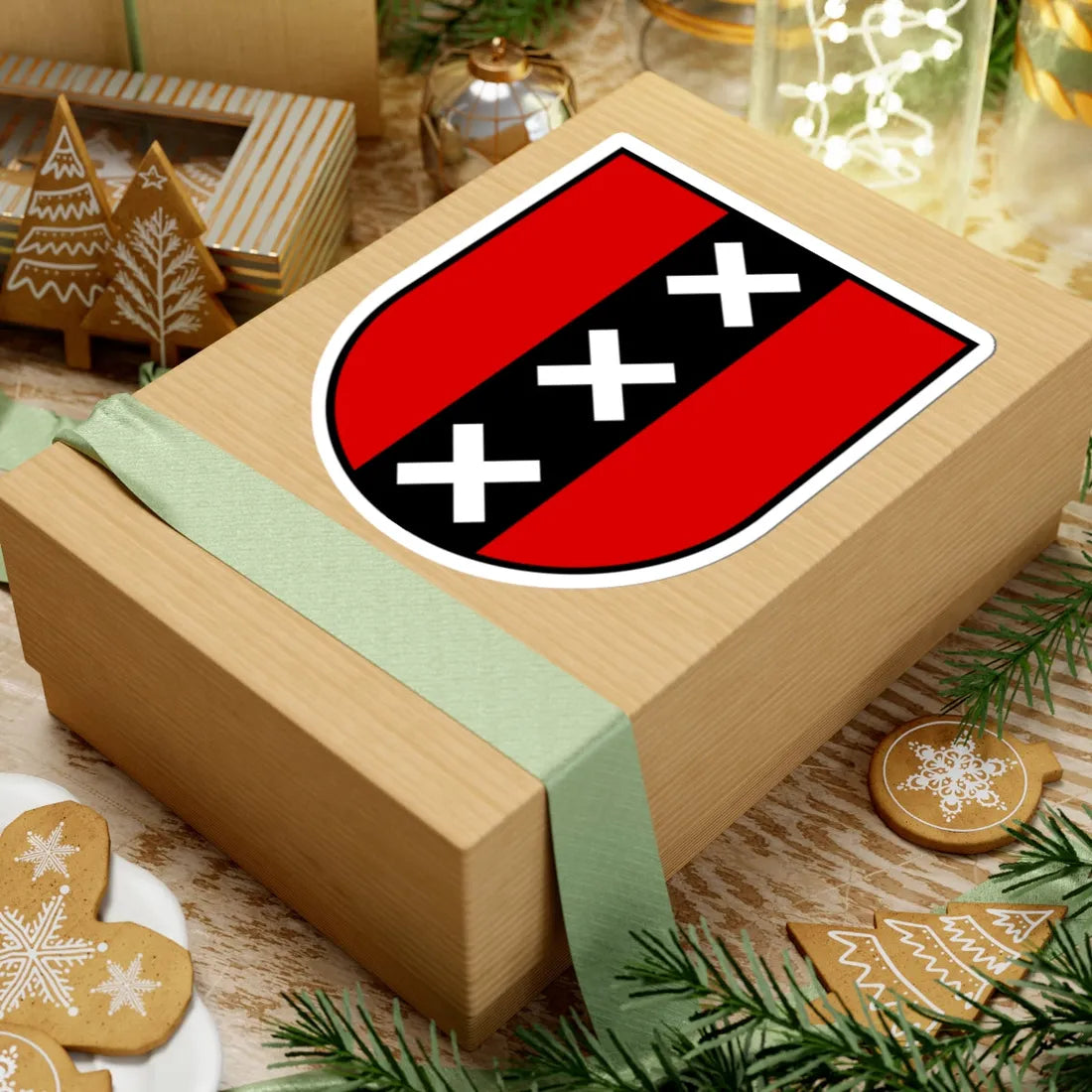 Wapen Amsterdam (Netherlands) (Coat of Arms) STICKER Vinyl Kiss-Cut Decal - The Sticker Space