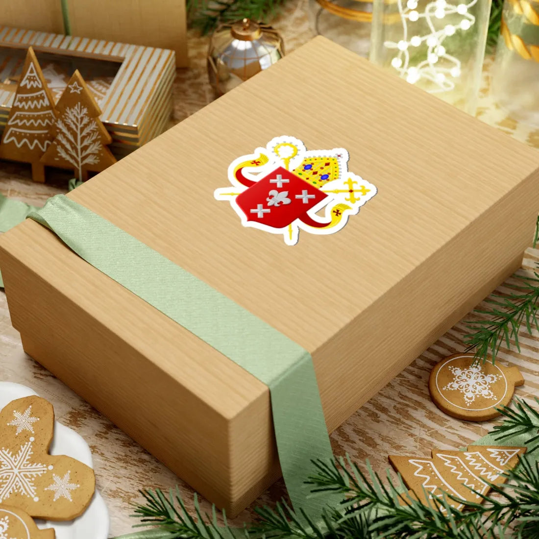 Wapen bisdom Breda (Netherlands) (Coat of Arms) STICKER Vinyl Kiss-Cut Decal - The Sticker Space