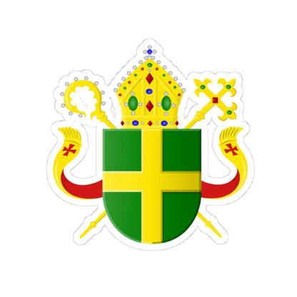 Wapen bisdom Groningen-Leeuwarden (Netherlands) (Coat of Arms) STICKER Vinyl Kiss-Cut Decal 4 Inch White - The Sticker Space