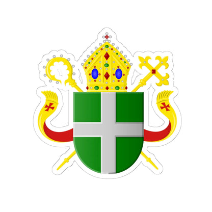 Wapen bisdom Groningen (Netherlands) (Coat of Arms) STICKER Vinyl Kiss-Cut Decal 6 Inch White - The Sticker Space