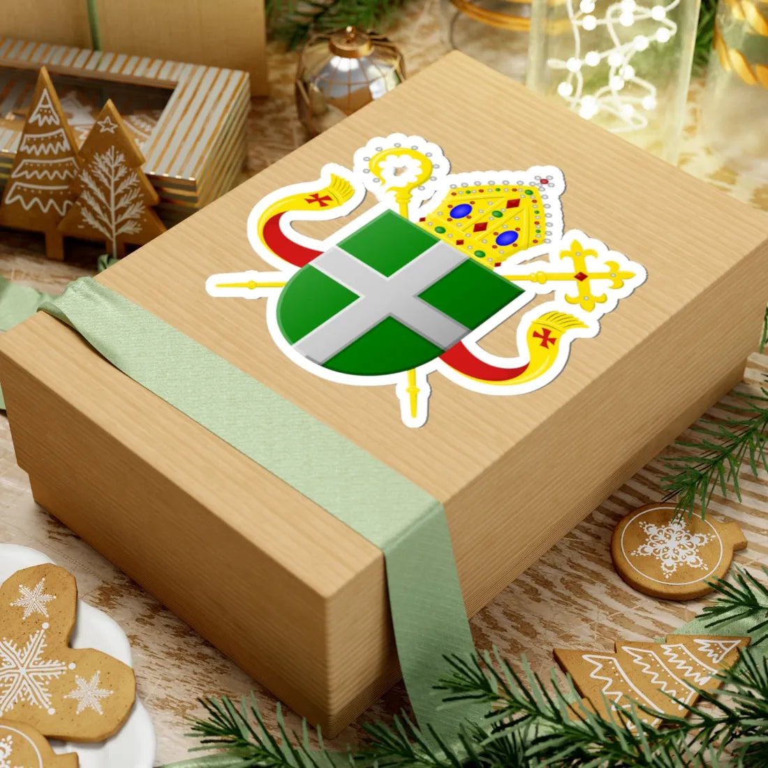 Wapen bisdom Groningen (Netherlands) (Coat of Arms) STICKER Vinyl Kiss-Cut Decal - The Sticker Space