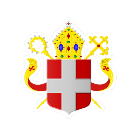 Wapen Bisdom Utrecht (Netherlands) (Coat of Arms) STICKER Vinyl Kiss-Cut Decal 2 Inch White - The Sticker Space