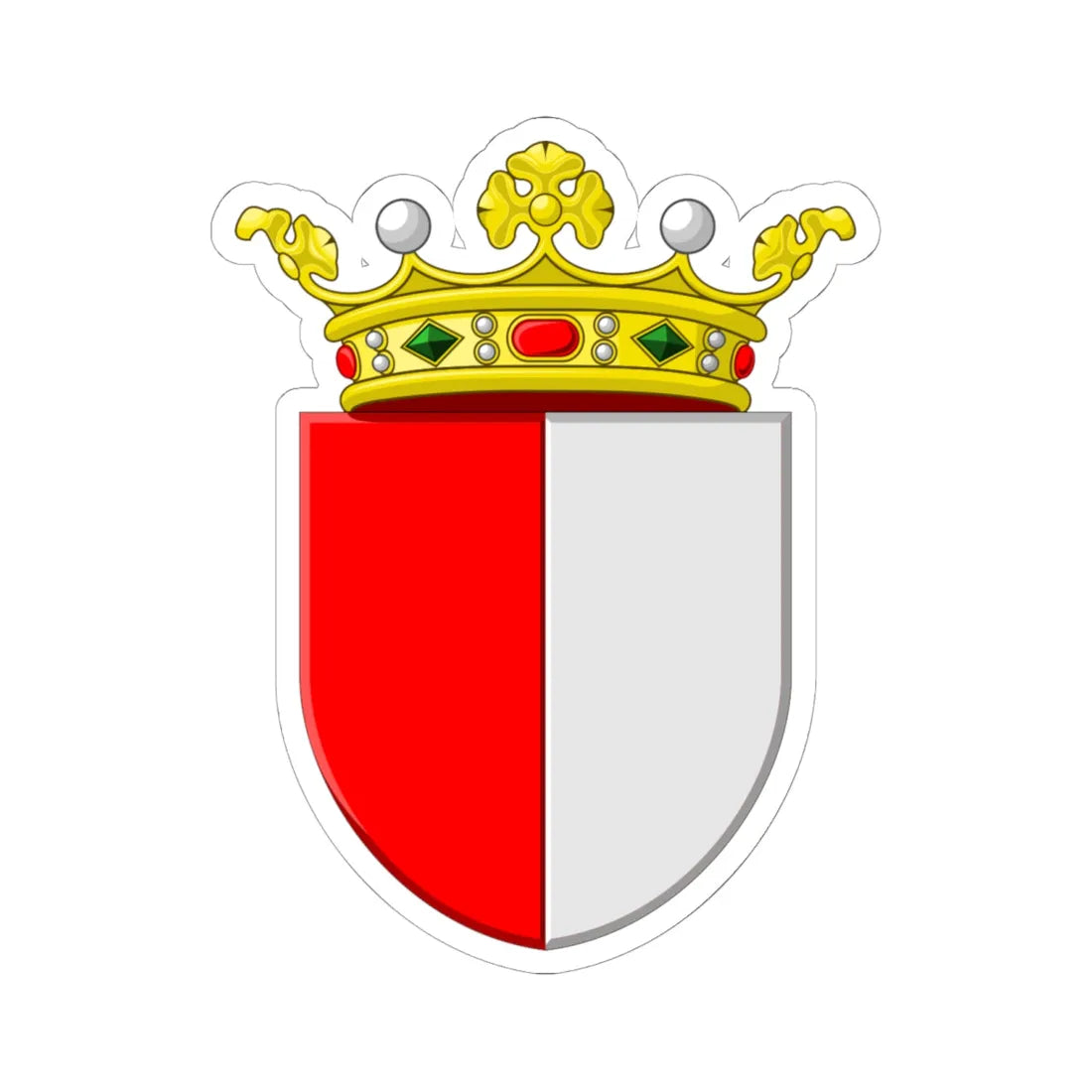 Wapen De Lier (Netherlands) (Coat of Arms) STICKER Vinyl Kiss-Cut Decal 6 Inch White - The Sticker Space