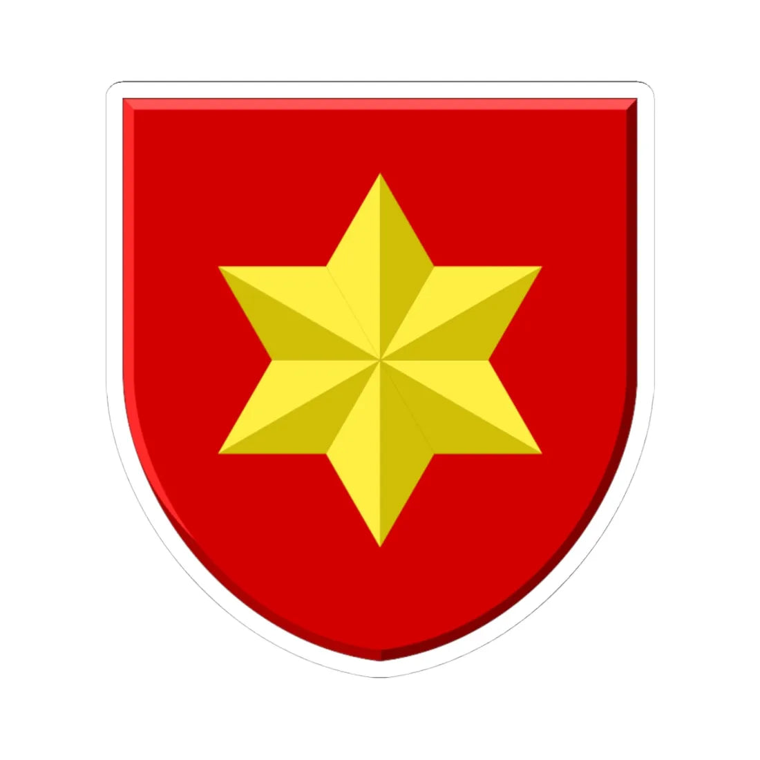 Wapen Gouderak (Netherlands) (Coat of Arms) STICKER Vinyl Kiss-Cut Decal 4 Inch White - The Sticker Space