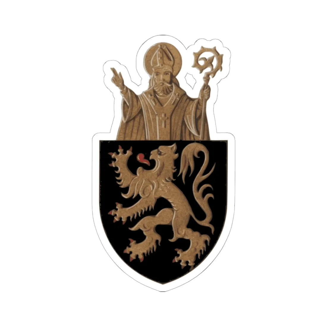 Wapen Kapelle-op-den-Bos (Belgium) (Coat of Arms) STICKER Vinyl Kiss-Cut Decal 6 Inch White - The Sticker Space