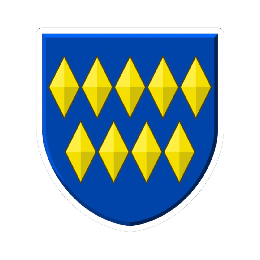 Wapen Leimuiden (Netherlands) (Coat of Arms) STICKER Vinyl Kiss-Cut Decal 3 Inch White - The Sticker Space