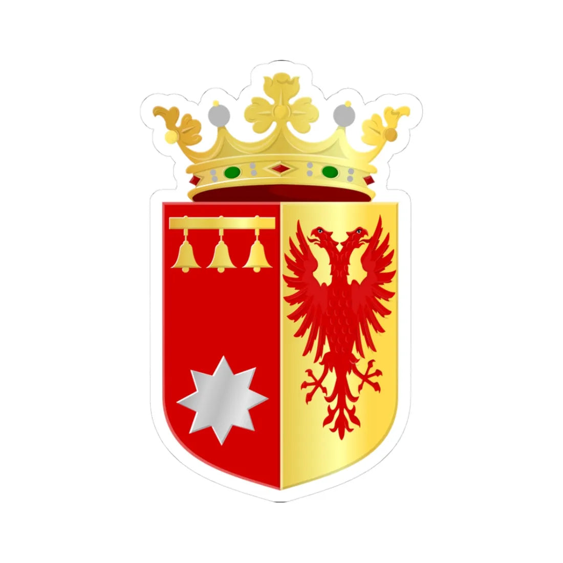 Wapen Liemeer (Netherlands) (Coat of Arms) STICKER Vinyl Kiss-Cut Decal 3 Inch White - The Sticker Space