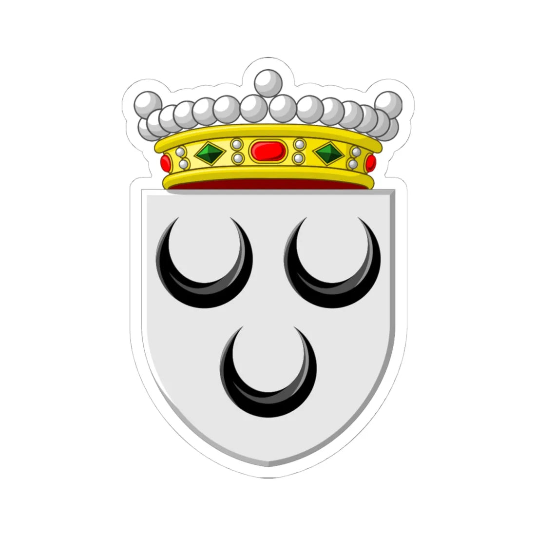 Wapen Monster (Netherlands) (Coat of Arms) STICKER Vinyl Kiss-Cut Decal 4 Inch White - The Sticker Space