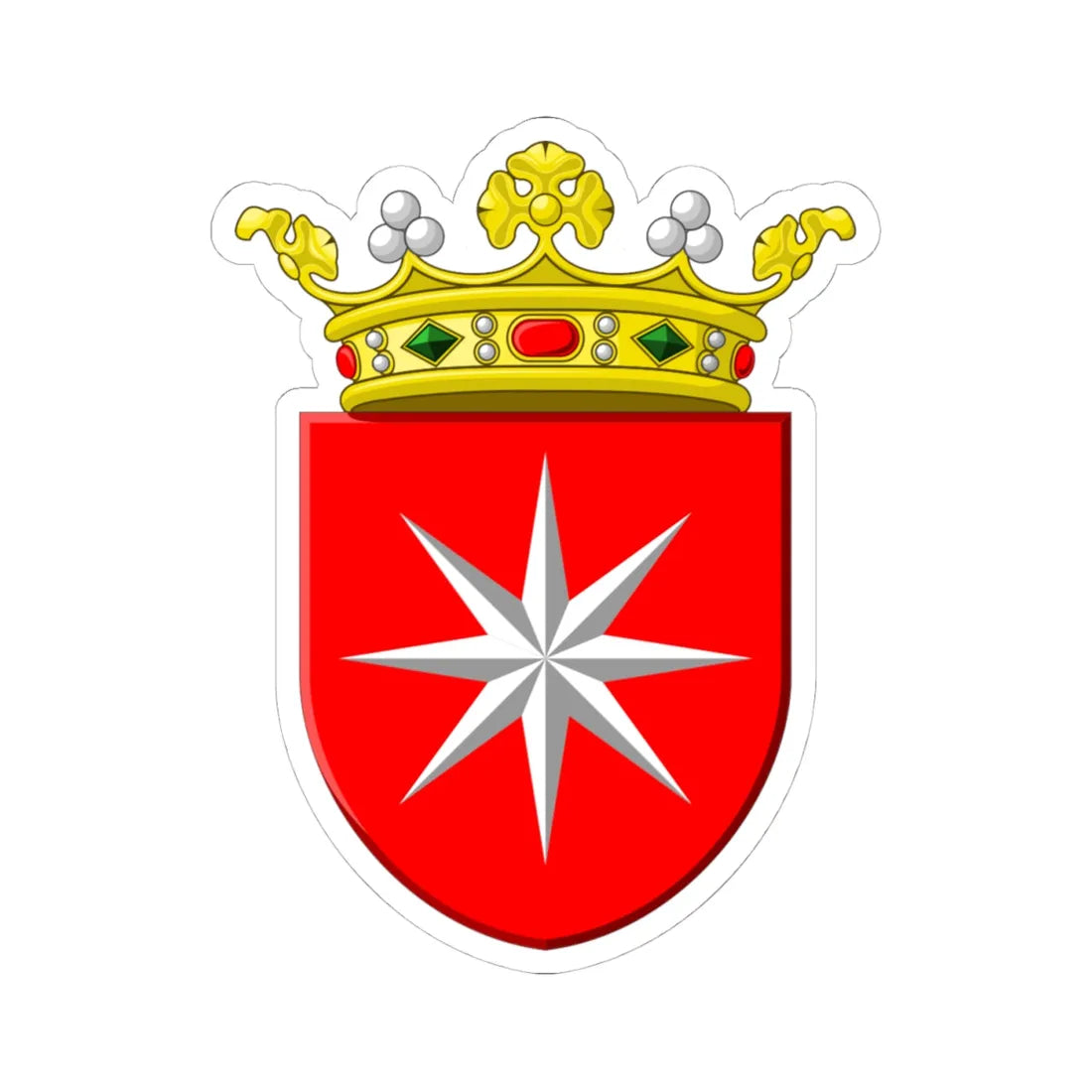 Wapen Moordrecht (Netherlands) (Coat of Arms) STICKER Vinyl Kiss-Cut Decal 4 Inch White - The Sticker Space