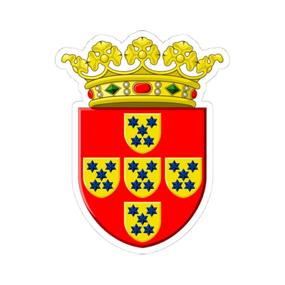 Wapen Poortugaal (Netherlands) (Coat of Arms) STICKER Vinyl Kiss-Cut Decal 4 Inch White - The Sticker Space