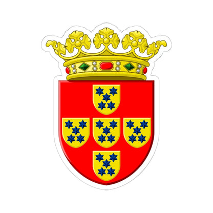 Wapen Poortugaal (Netherlands) (Coat of Arms) STICKER Vinyl Kiss-Cut Decal 6 Inch White - The Sticker Space