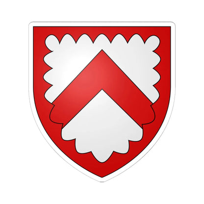 Wapen stad be Kortrijk (Belgium) (Coat of Arms) STICKER Vinyl Kiss-Cut Decal 6 Inch White - The Sticker Space