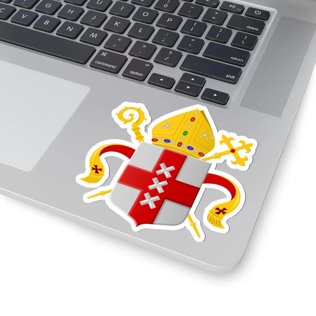 Wapen van Bisdom Amsterdam Haarlem (Netherlands) (Coat of Arms) STICKER Vinyl Kiss-Cut Decal - The Sticker Space