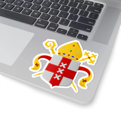 Wapen van Bisdom Amsterdam Haarlem (Netherlands) (Coat of Arms) STICKER Vinyl Kiss-Cut Decal - The Sticker Space