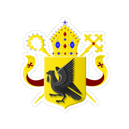 Wapen van bisdom Den Bosch (Netherlands) (Coat of Arms) STICKER Vinyl Kiss-Cut Decal 4 Inch White - The Sticker Space