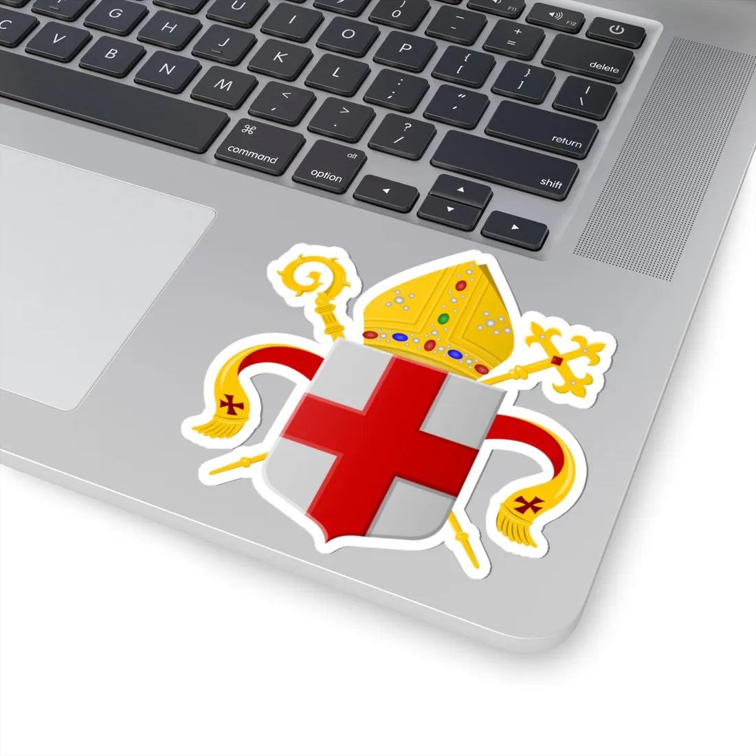 Wapen van Bisdom Haarlem (Netherlands) (Coat of Arms) STICKER Vinyl Kiss-Cut Decal - The Sticker Space