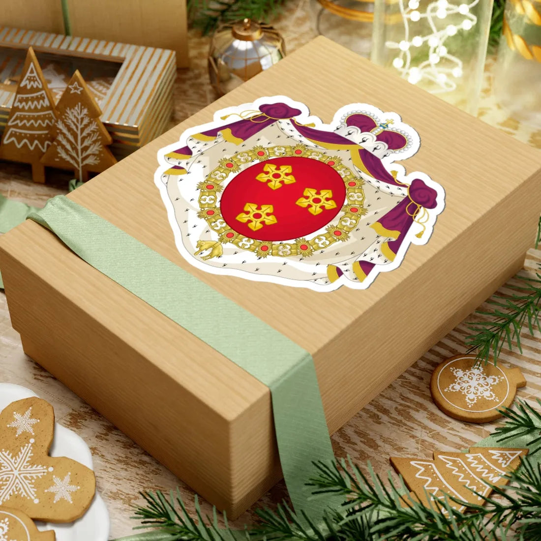 Wapen van Drogenbos (Belgium) (Coat of Arms) STICKER Vinyl Kiss-Cut Decal - The Sticker Space