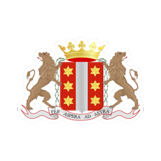 Wapen van Gouda (Netherlands) (Coat of Arms) STICKER Vinyl Kiss-Cut Decal 2 Inch White - The Sticker Space