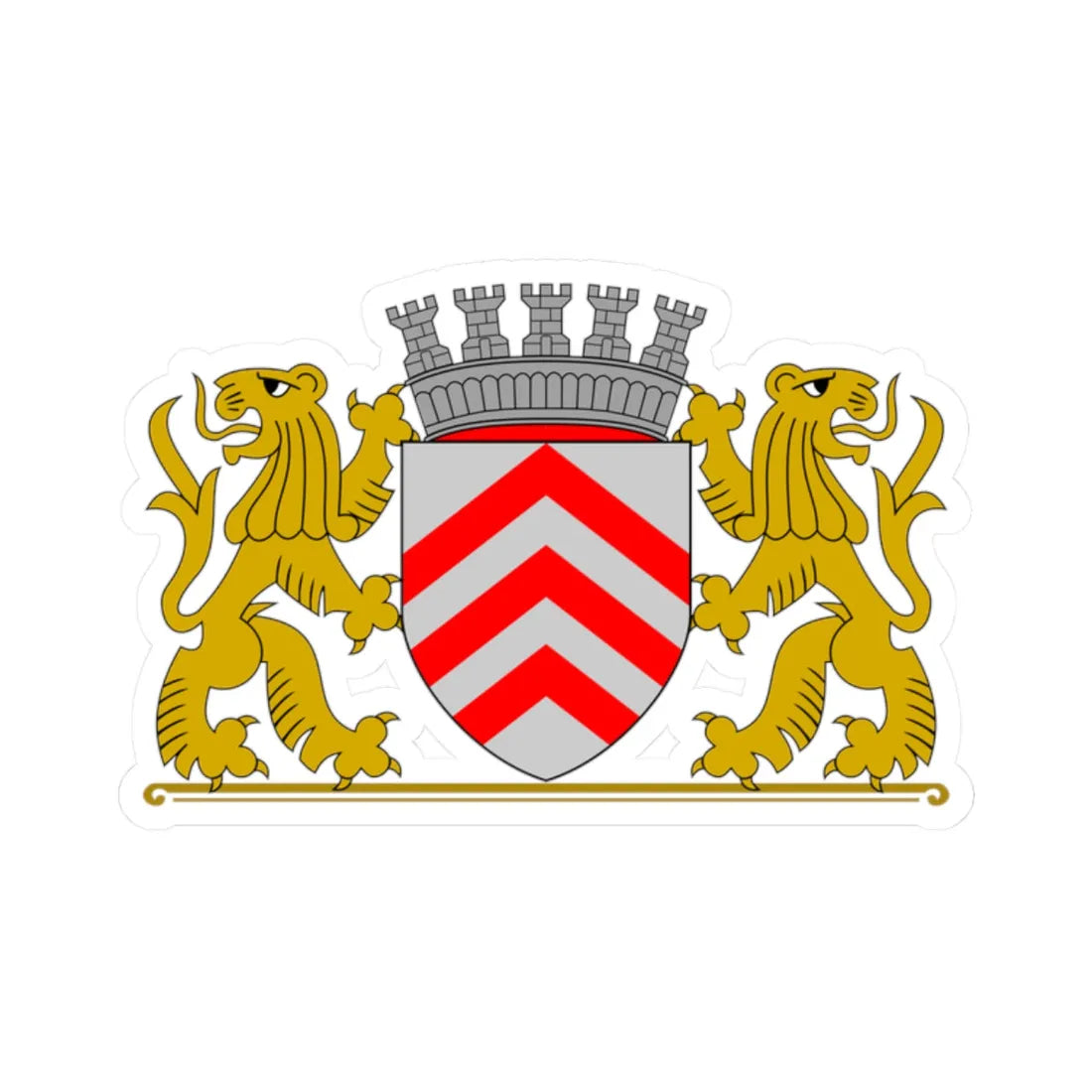 Wapen van Lier vlak (Belgium) (Coat of Arms) STICKER Vinyl Kiss-Cut Decal 2 Inch White - The Sticker Space