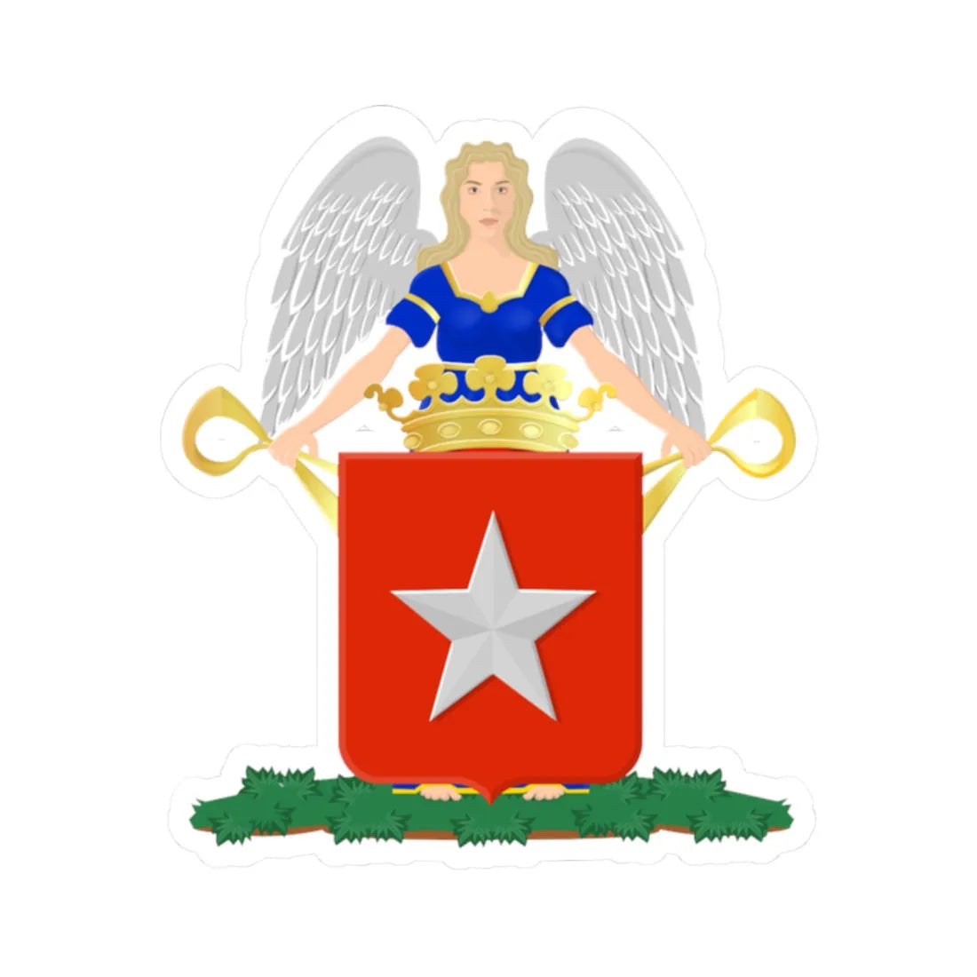 Wapen van Maastricht (Netherlands) (Coat of Arms) STICKER Vinyl Kiss-Cut Decal 2 Inch White - The Sticker Space