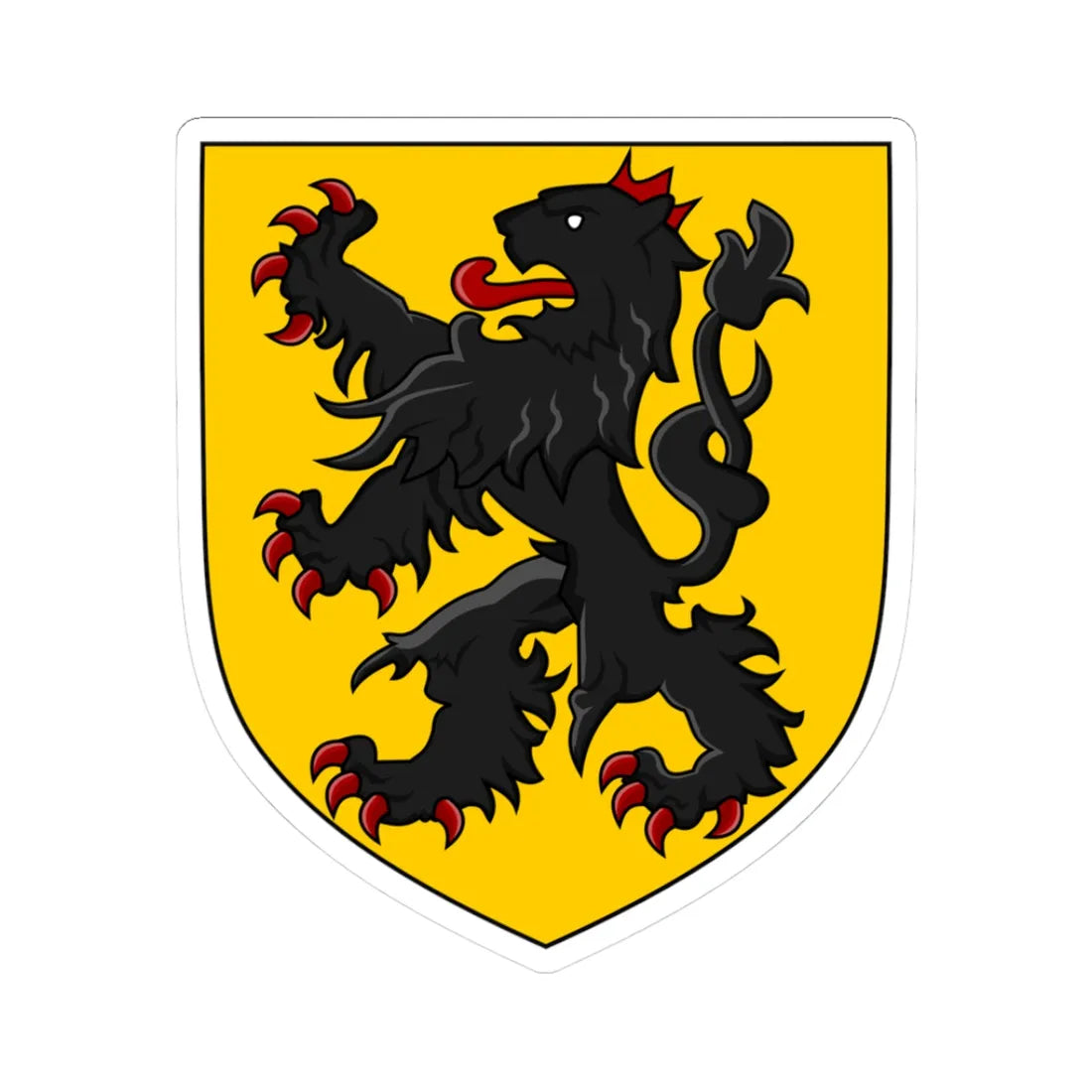 Wapen van Namen stad (Belgium) (Coat of Arms) STICKER Vinyl Kiss-Cut Decal 3 Inch White - The Sticker Space