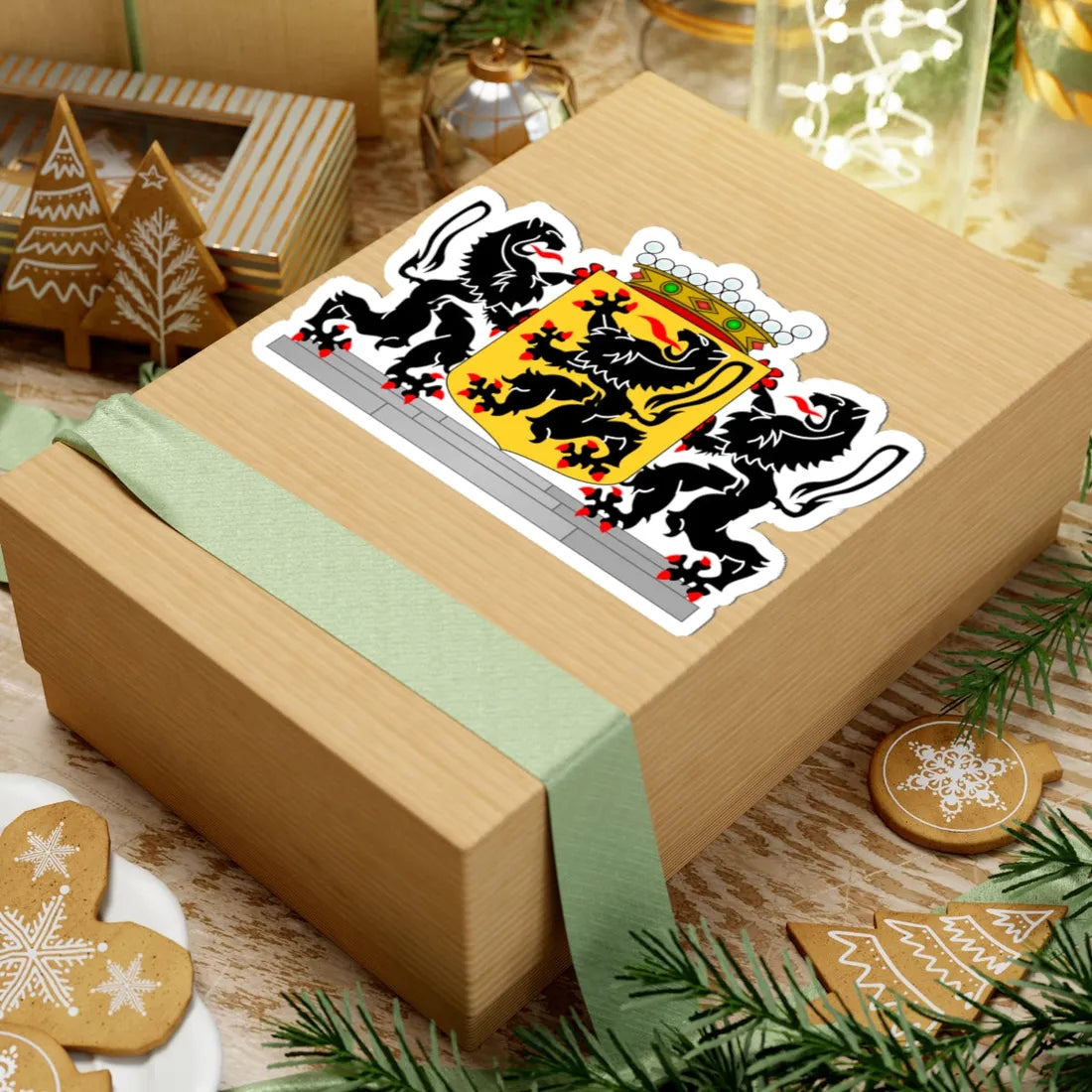 Wapen van Oost-Vlaanderen (Belgium) (Coat of Arms) STICKER Vinyl Kiss-Cut Decal - The Sticker Space