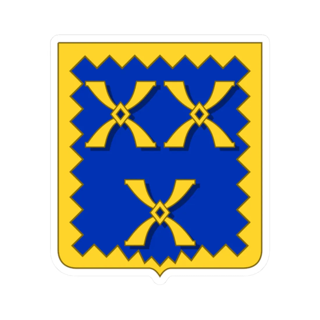 Wapen van Putte (Belgium) (Coat of Arms) STICKER Vinyl Kiss-Cut Decal 2 Inch White - The Sticker Space