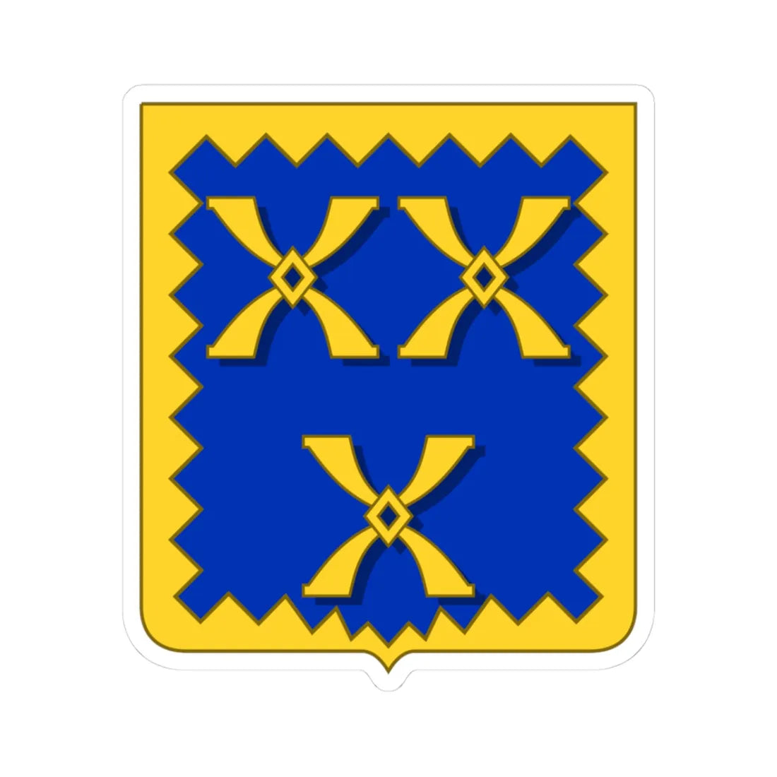 Wapen van Putte (Belgium) (Coat of Arms) STICKER Vinyl Kiss-Cut Decal 3 Inch White - The Sticker Space