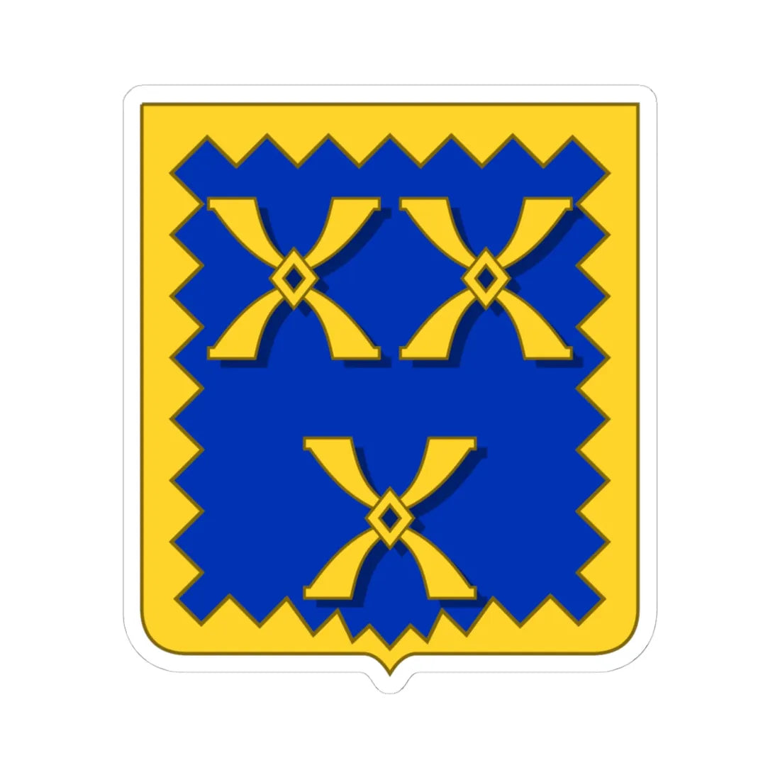 Wapen van Putte (Belgium) (Coat of Arms) STICKER Vinyl Kiss-Cut Decal 4 Inch White - The Sticker Space