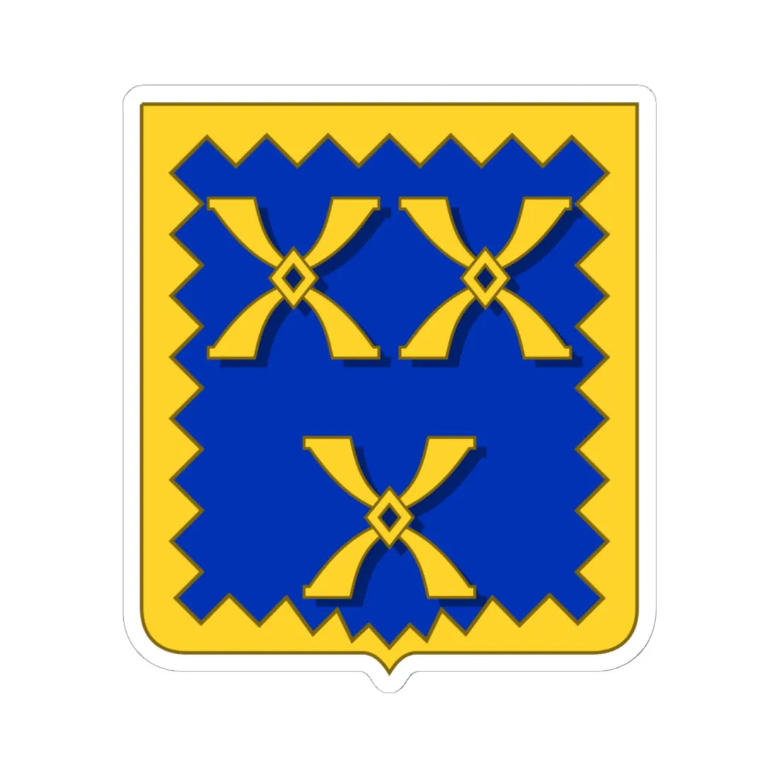 Wapen van Putte (Belgium) (Coat of Arms) STICKER Vinyl Kiss-Cut Decal 6 Inch White - The Sticker Space