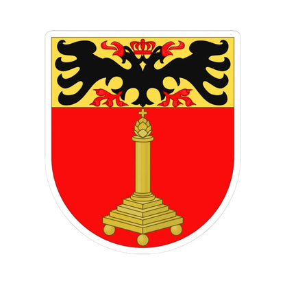 Wapen van Sint-Truiden (Belgium) (Coat of Arms) STICKER Vinyl Kiss-Cut Decal 3 Inch White - The Sticker Space