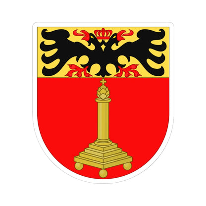 Wapen van Sint-Truiden (Belgium) (Coat of Arms) STICKER Vinyl Kiss-Cut Decal 4 Inch White - The Sticker Space