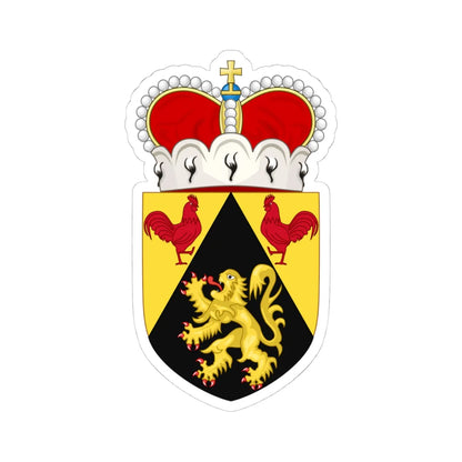 Wapen van Waals-Brabant (Belgium) (Coat of Arms) STICKER Vinyl Kiss-Cut Decal 4 Inch White - The Sticker Space