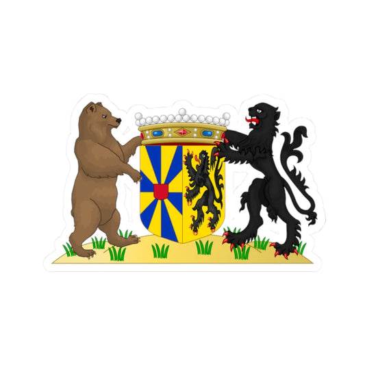 Wapen van West-Vlaanderen (Belgium) (Coat of Arms) STICKER Vinyl Kiss-Cut Decal 2 Inch White - The Sticker Space