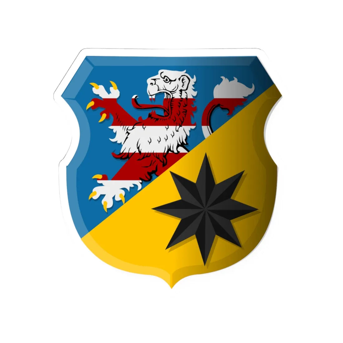 Wapen Waldeck-Frankenberg (Germany) (Coat of Arms) STICKER Vinyl Kiss-Cut Decal 6 Inch White - The Sticker Space