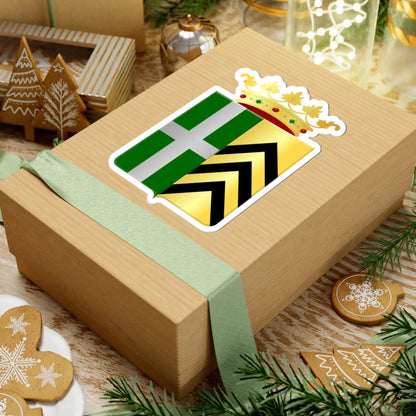 Wapen Zinnik (Belgium) (Coat of Arms) STICKER Vinyl Kiss-Cut Decal - The Sticker Space